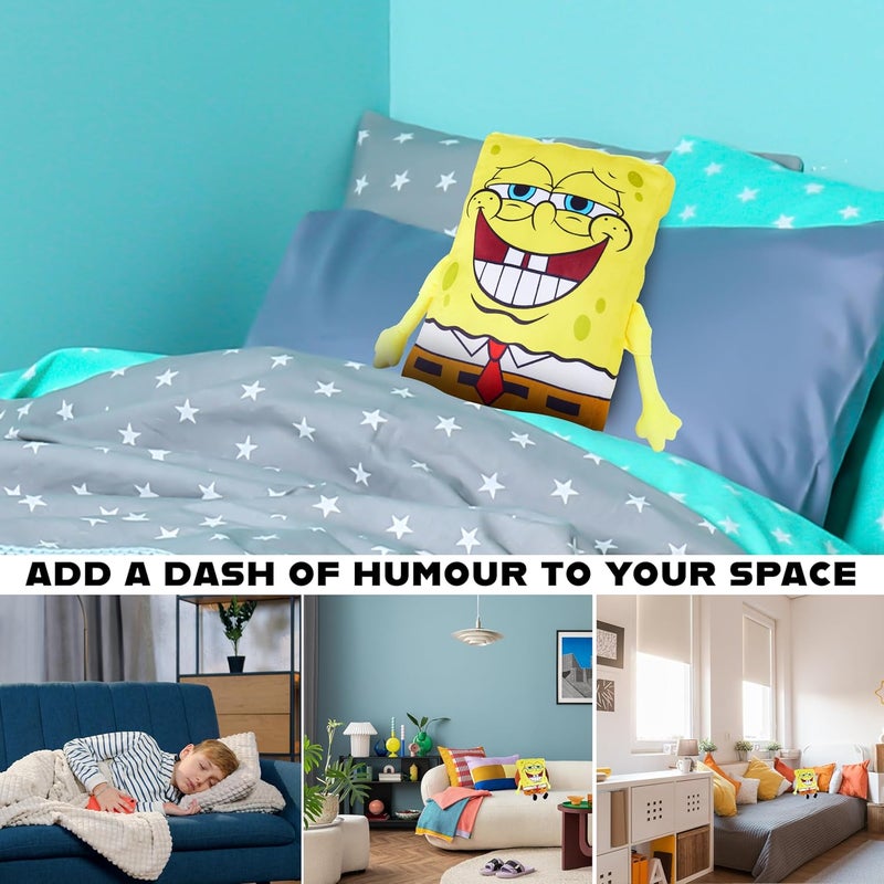 Get Trend Spongebob Squarepants Plush Cushion Pillow for Kids, Teens, Adults, Soft Plush Throw Pillow Cute Fluffy Cushion Bedroom Decor Gifts (Yellow Spongebob, L13.8 x W11) - Image 4